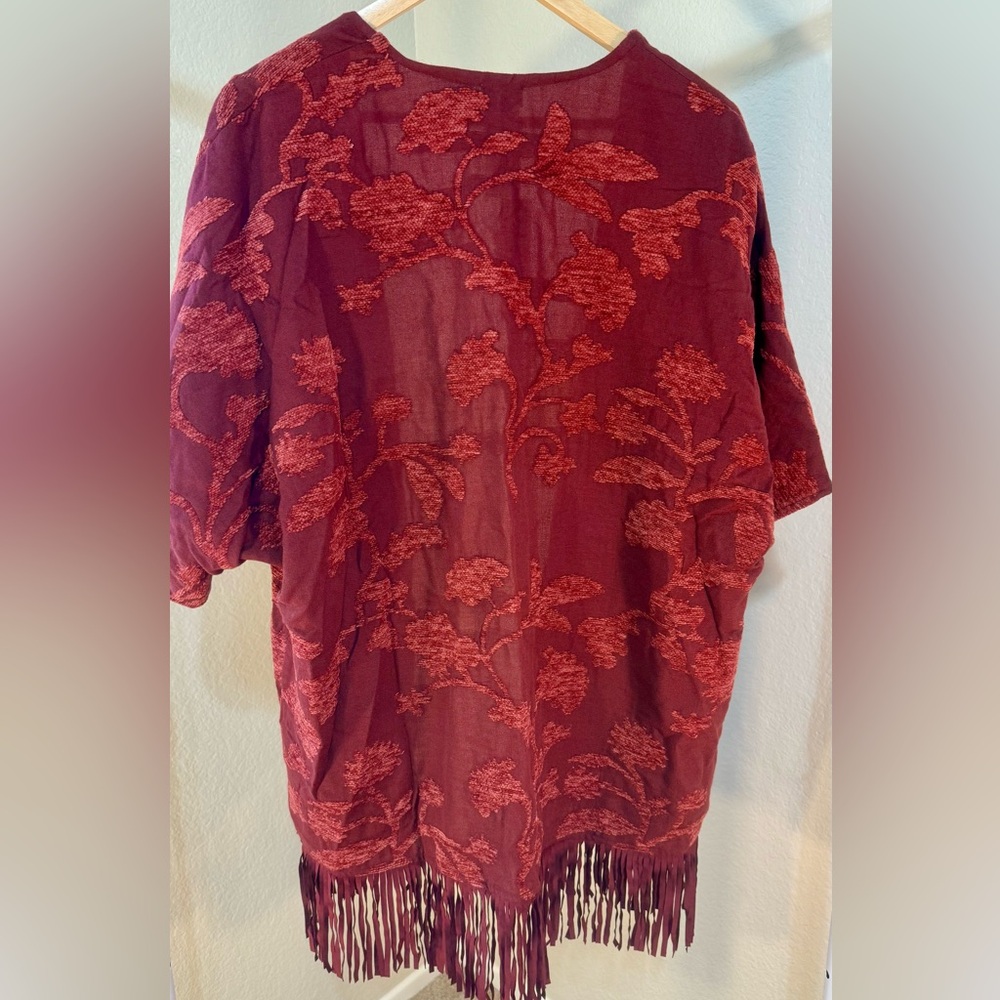 Chico's Burgundy Patterned Jacket NWT - image 6